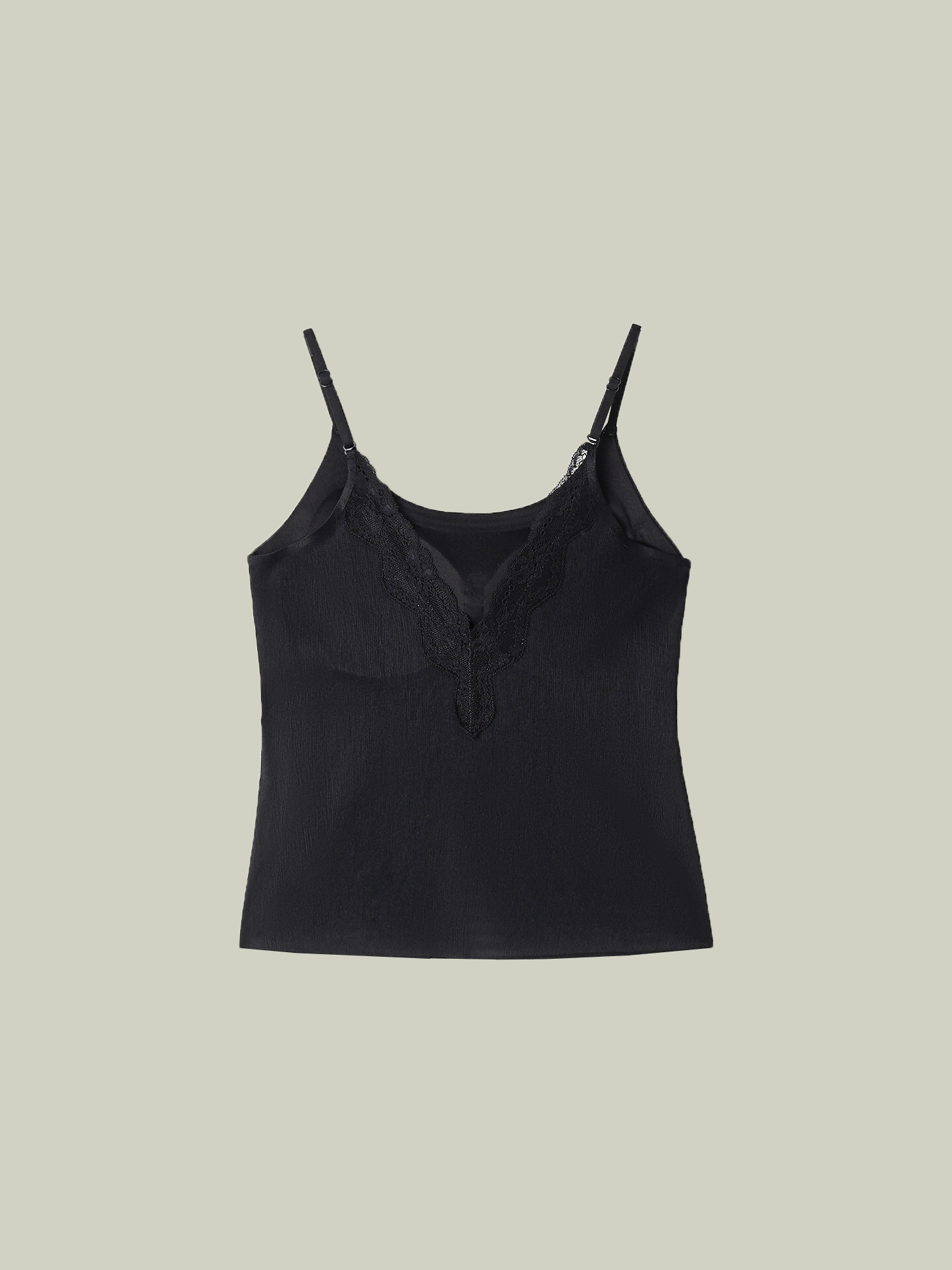 Top intimo in pizzo nero
