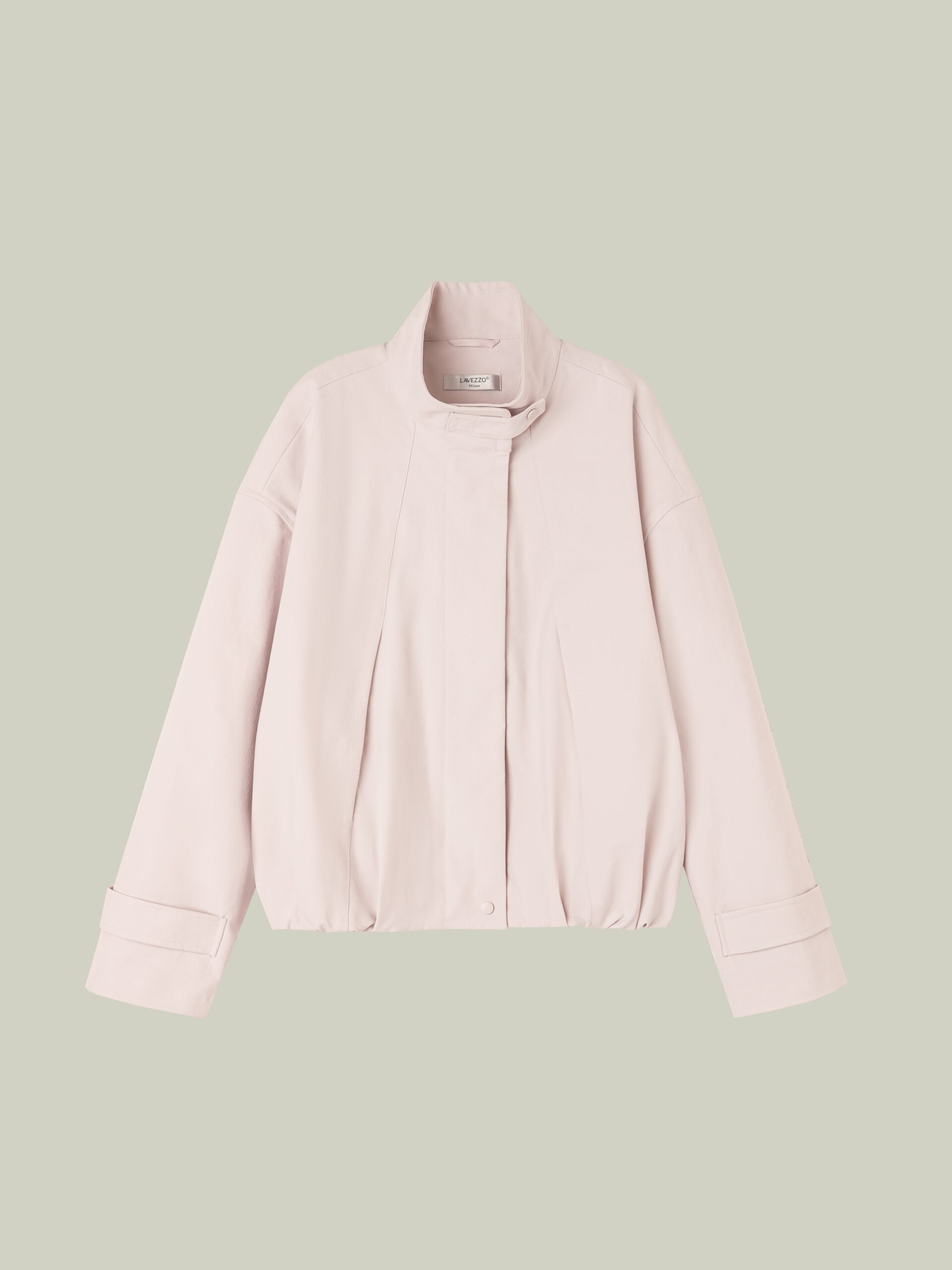 Trench corto stile giacca con collo alto