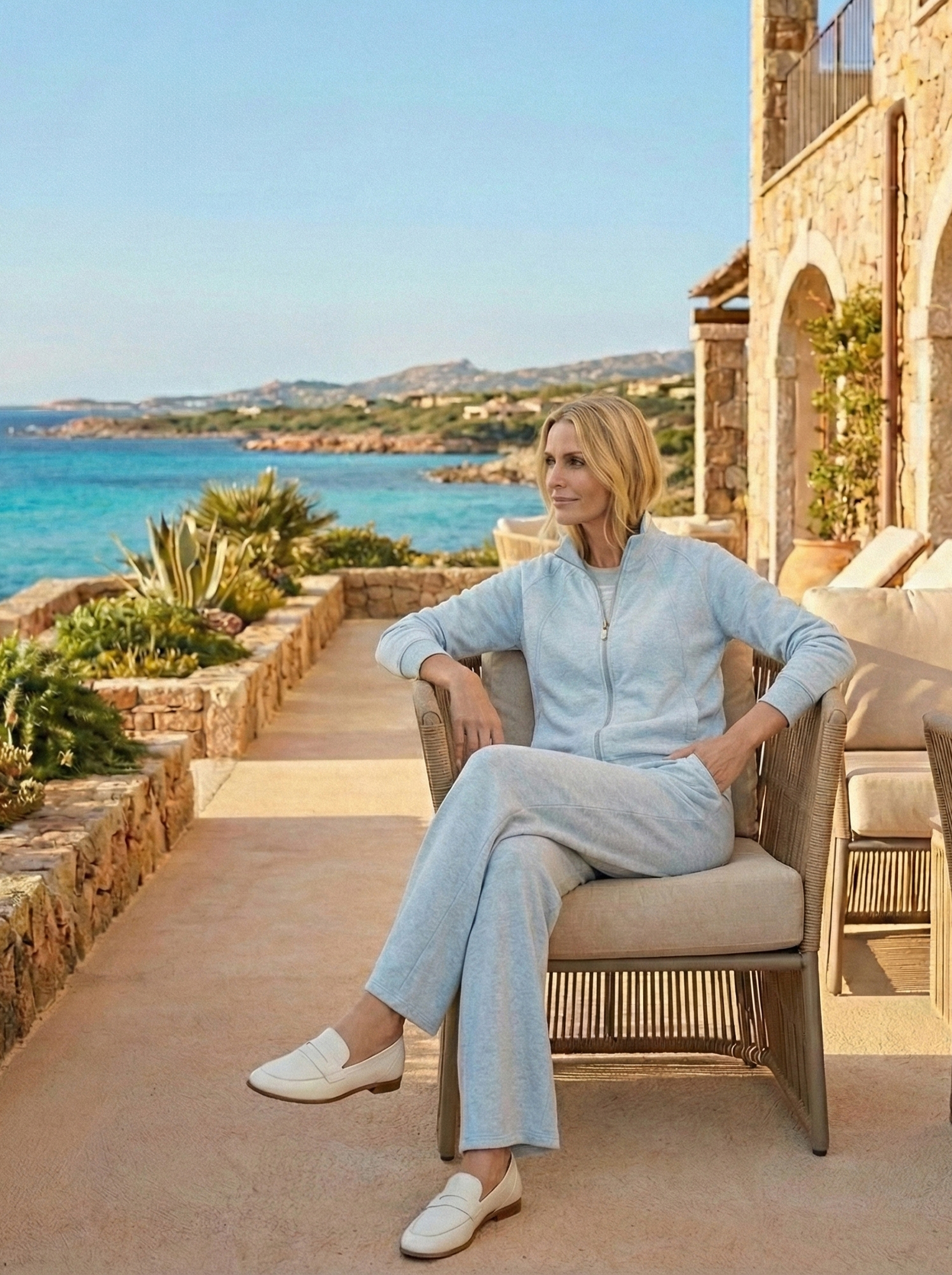 completo sportivo azzurro lavezzo