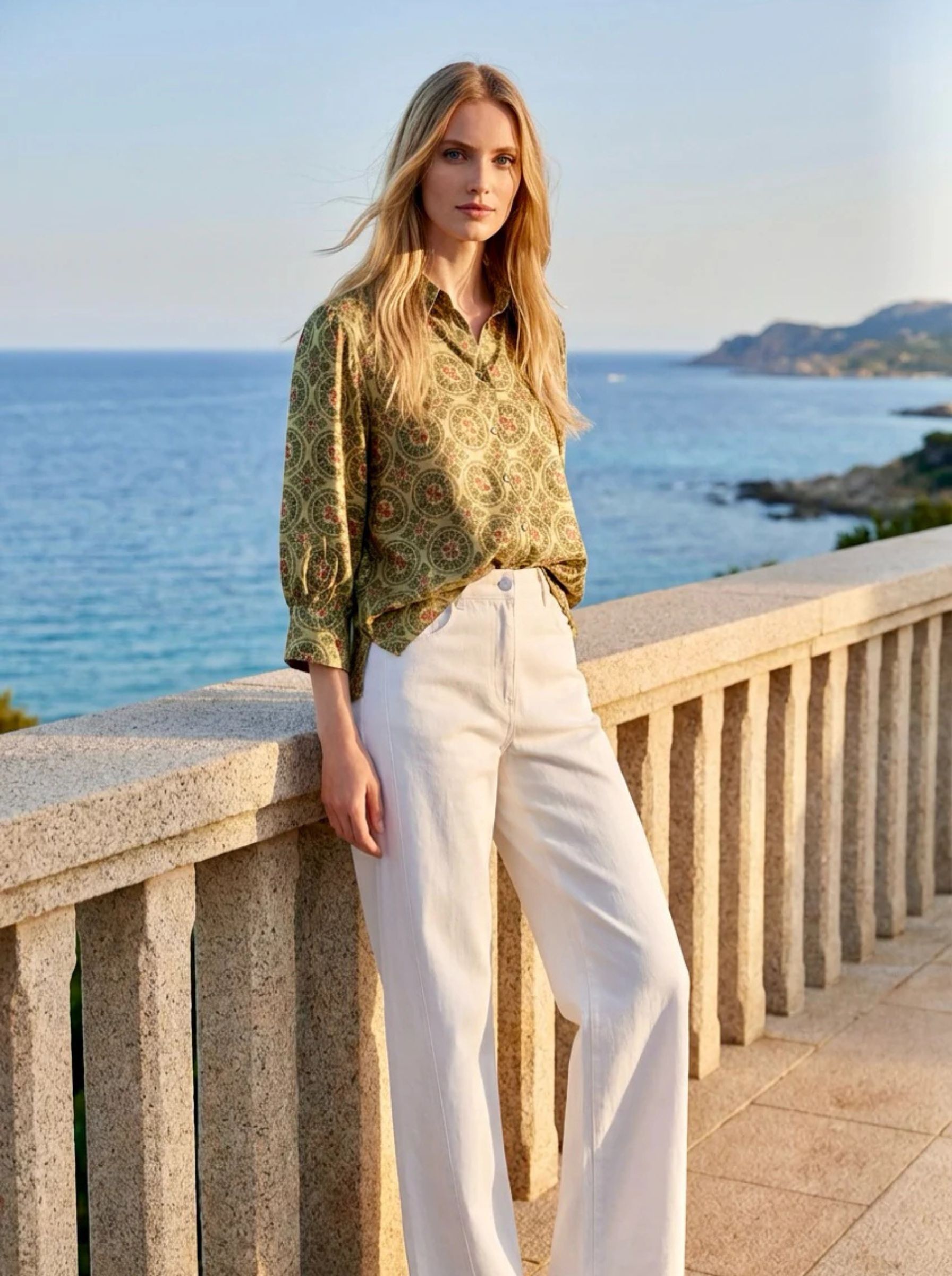 camicia con stampa vintage corta maniche palazzo lavezzo milano