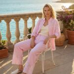 completo in lino leggero donna rosa lavezzo milano