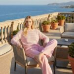pantalone rosa in lino con coulisse lavezzo milano